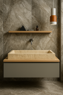 Troia Travertine Trough Sink