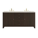 James Martin Gracyn 72" Double Bathroom Vanity, Sable