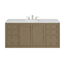 James Martin Chicago 60" Single Bathroom Vanity, Walnut Whisper