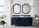 James Martin Brittany 72" Double Bathroom Vanity, Victory Blue