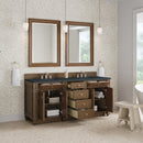 James Martin Bristol 72" Double Bathroom Vanity, Saddle Brown