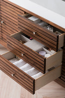 James Martin Linear 72" Single Bathroom Vanity, Mid-Century Walnut