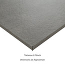 True Blue Stone 36"x36" Matte Porcelain Stone Look Paver - MSI Collection
