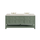 James Martin Breckenridge 72" Double Bathroom Vanity, Smokey Celadon