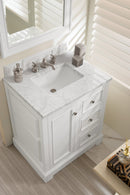 James Martin De Soto 30" Single Bathroom Vanity, Bright White