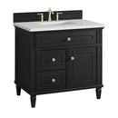 James Martin Lorelai 36" Single Bathroom Vanity, Black Onyx