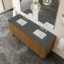James Martin Laurent 72" Dual Mount Double Bathroom Vanity, Honey Oak