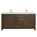 James Martin Gracyn 72" Double Bathroom Vanity, Sable