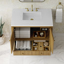 James Martin Hudson 36" Single Bathroom Vanity, Light Natural Oak