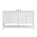 James Martin Breckenridge 60" Single Bathroom Vanity, Bright White