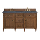 James Martin Lorelai 60" Double Bathroom Vanity, Mid-Century Walnut