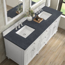 James Martin Lorelai 72" Double Bathroom Vanity, Bright White