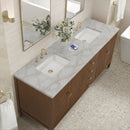 James Martin Myrrin 72" Double Bathroom Vanity, Mid-Century Walnut