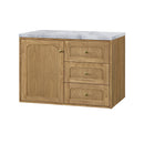 James Martin Laurent 36" Dual Mount Single Bathroom Vanity, Light Natural Oak