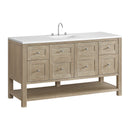 James Martin Breckenridge 60" Single Bathroom Vanity, Whitewashed Oak