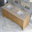 James Martin Hudson 60" Double Bathroom Vanity, Light Natural Oak