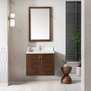 James Martin Amberly 30" Dual Mount Single Bathroom Vanity, Mid-Century Walnut