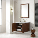 James Martin Amberly 30" Dual Mount Single Bathroom Vanity, Mid-Century Walnut