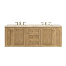 James Martin Laurent 72" Dual Mount Double Bathroom Vanity, Light Natural Oak