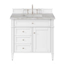 James Martin Brittany 36" Single Bathroom Vanity, Bright White