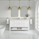 James Martin Breckenridge 60" Double Bathroom Vanity, Bright White