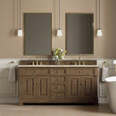 James Martin Brookfield 72" Double Bathroom Vanity, Pecan