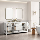 James Martin Breckenridge 72" Double Bathroom Vanity, Bright White