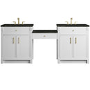 James Martin Bellshire 84" Double Bathroom Vanity, Bright White