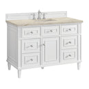 James Martin Lorelai 48" Single Bathroom Vanity, Bright White