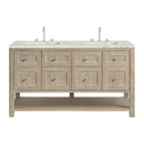 James Martin Breckenridge 60" Double Bathroom Vanity, Whitewashed Oak
