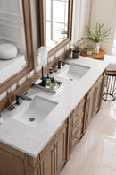 James Martin Bristol 72" Double Bathroom Vanity, Whitewashed Walnut