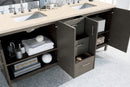 James Martin Metropolitan 72" Dual Mount Double Bathroom Vanity, Silver Oak