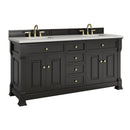 James Martin Brookfield 72" Double Bathroom Vanity, Black Onyx