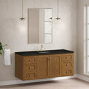 James Martin Laurent 60" Dual Mount Single Bathroom Vanity, Honey Oak