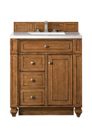 James Martin Bristol 30" Single Bathroom Vanity, Saddle Brown