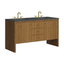 James Martin Hudson 60" Double Bathroom Vanity, Honey Oak