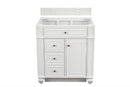 James Martin Bristol 30" Single Bathroom Vanity, Bright White