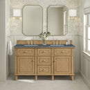 James Martin Lorelai 60" Double Bathroom Vanity, Light Natural Oak