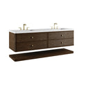 James Martin Allamari 72" Floating Double Bathroom Vanity, Sable