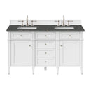 James Martin Brittany 60" Double Bathroom Vanity, Bright White