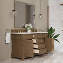 James Martin Brookfield 60" Double Bathroom Vanity, Pecan