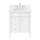 James Martin Brittany 30" Single Bathroom Vanity, Bright White