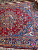 Elegant Mint Vintage 1960's Hand Knotted Veggie Dye Khorasan Area Rug 9’7” x 12’9”