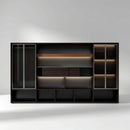 Fulton · Office Shelves w/ Integrated Lighting & Closet Storage