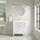 James Martin Myrrin 30" Single Bathroom Vanity, Bright White