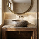 Emperador Brown Natural Stone Marble Vessel Sink Polished  (D)16" (H)6"