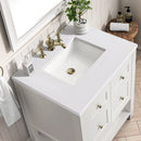James Martin Breckenridge 30" Single Bathroom Vanity, Bright White