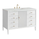 James Martin Myrrin 48" Single Bathroom Vanity, Bright White