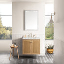 James Martin Laurent 30" Dual Mount Single Bathroom Vanity, Light Natural Oak