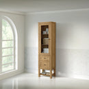James Martin Breckenridge Linen Cabinet, Light Natural Oak
